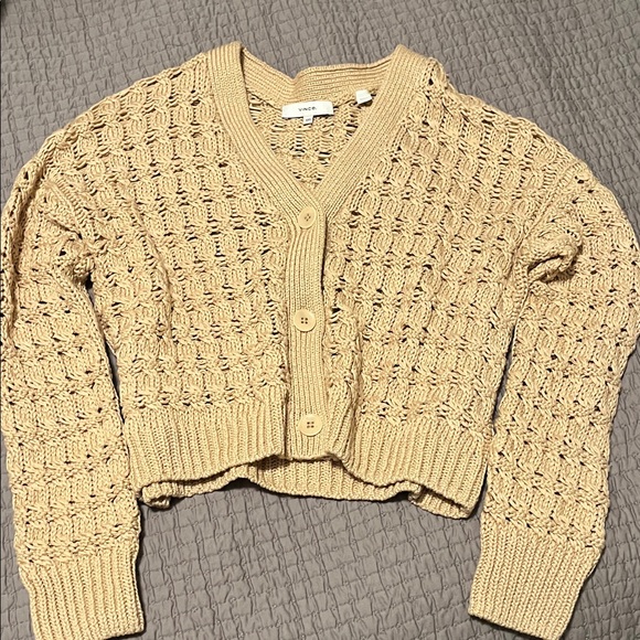 Vince Sweaters - Vince Beige Knit Cardigan Sweater